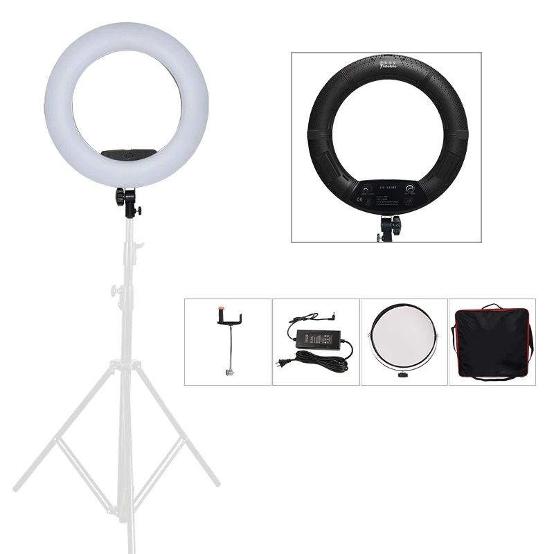 Led Ring Light 18 - Yidoblo Black FS-480II Luce ad Anello