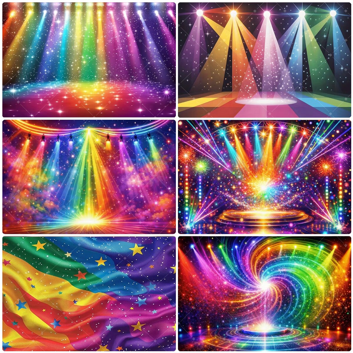 Photography Lighting Background - Sfondo Luminoso Arcobaleno Colorato per Palcoscenico,