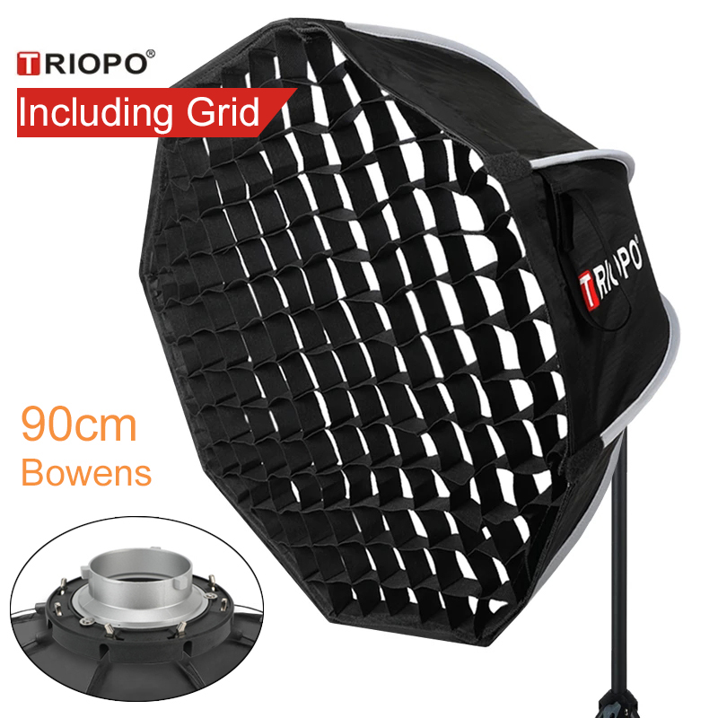 Photography Lighting Background - Triopo 90cm Softbox Portatile con Attacco