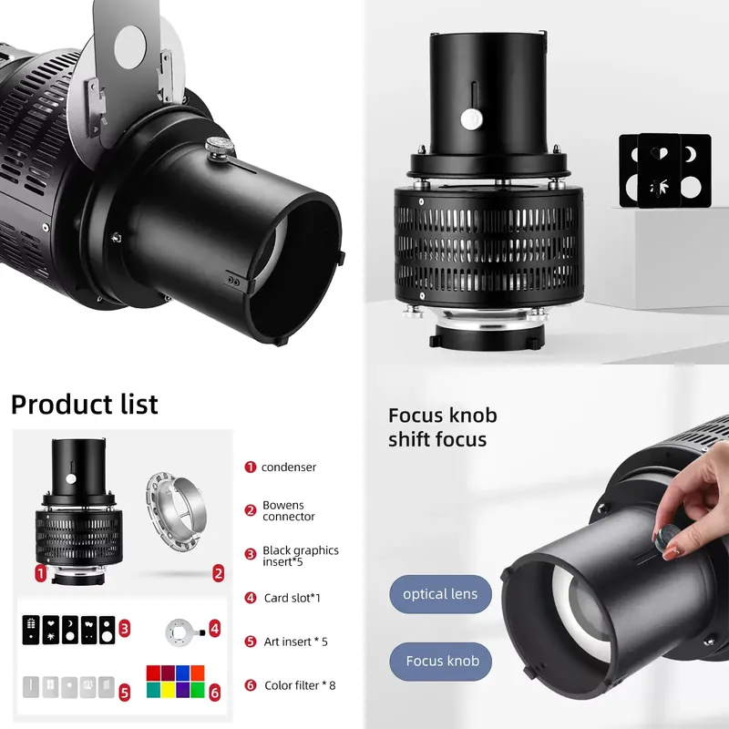 Photography Lighting Brand - Kit Conico Ottico per Illuminazione Fotografica