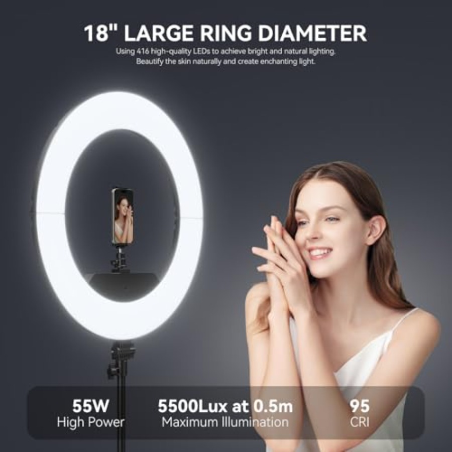 Kit Luce ad Anello da 18 Polli - Led Ring Light 18 recensione e prezzo