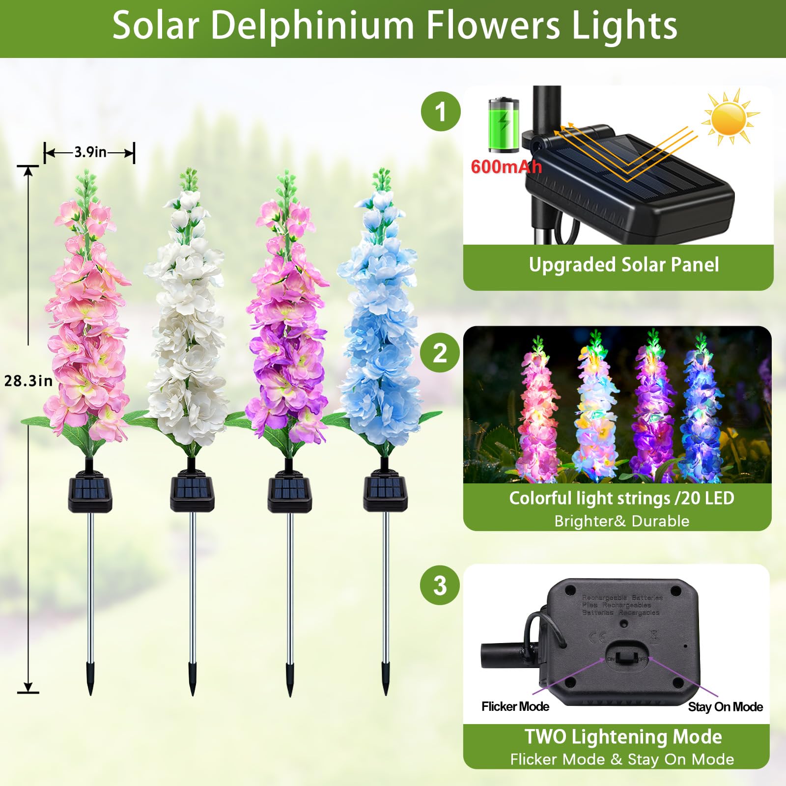 Luci solari da giardino, luci  - Flower Photography Led Lighting Pack recensione e prezzo