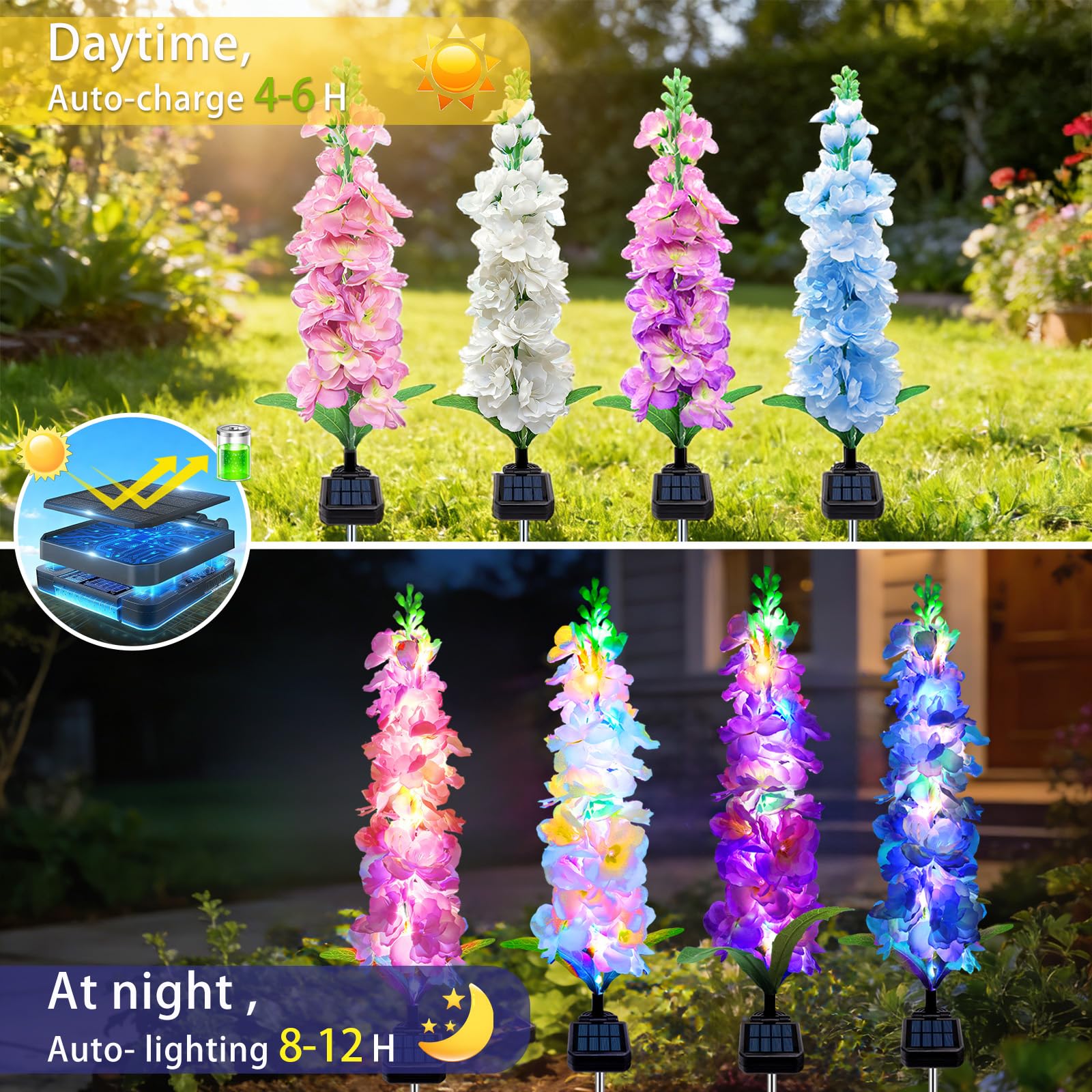Luci solari da giardino, luci  - Flower Photography Led Lighting Pack recensione e prezzo
