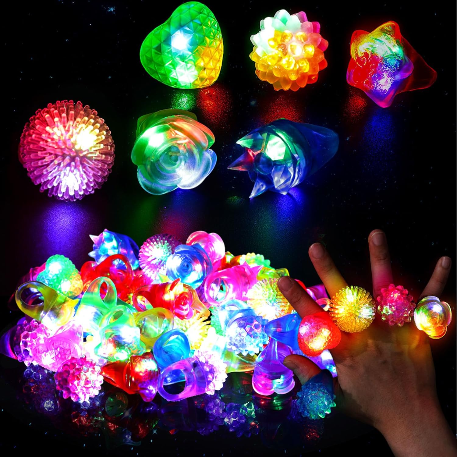 10 pezzi di anelli luminosi a  - Led Ring Light 18 recensione e prezzo