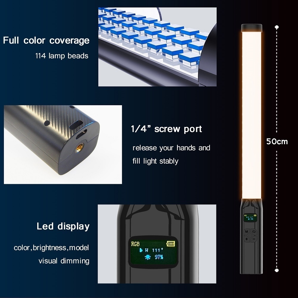 50CM RGB Stick Light Wand legg - Photography Lighting Handheld recensione e prezzo